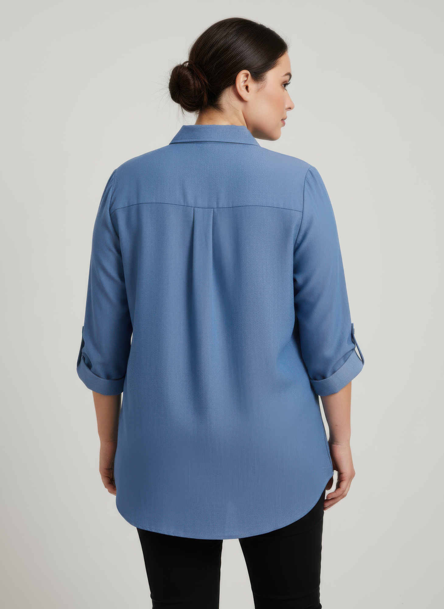 Zip Front Utility Pocket Tunic Blouse, photo 3