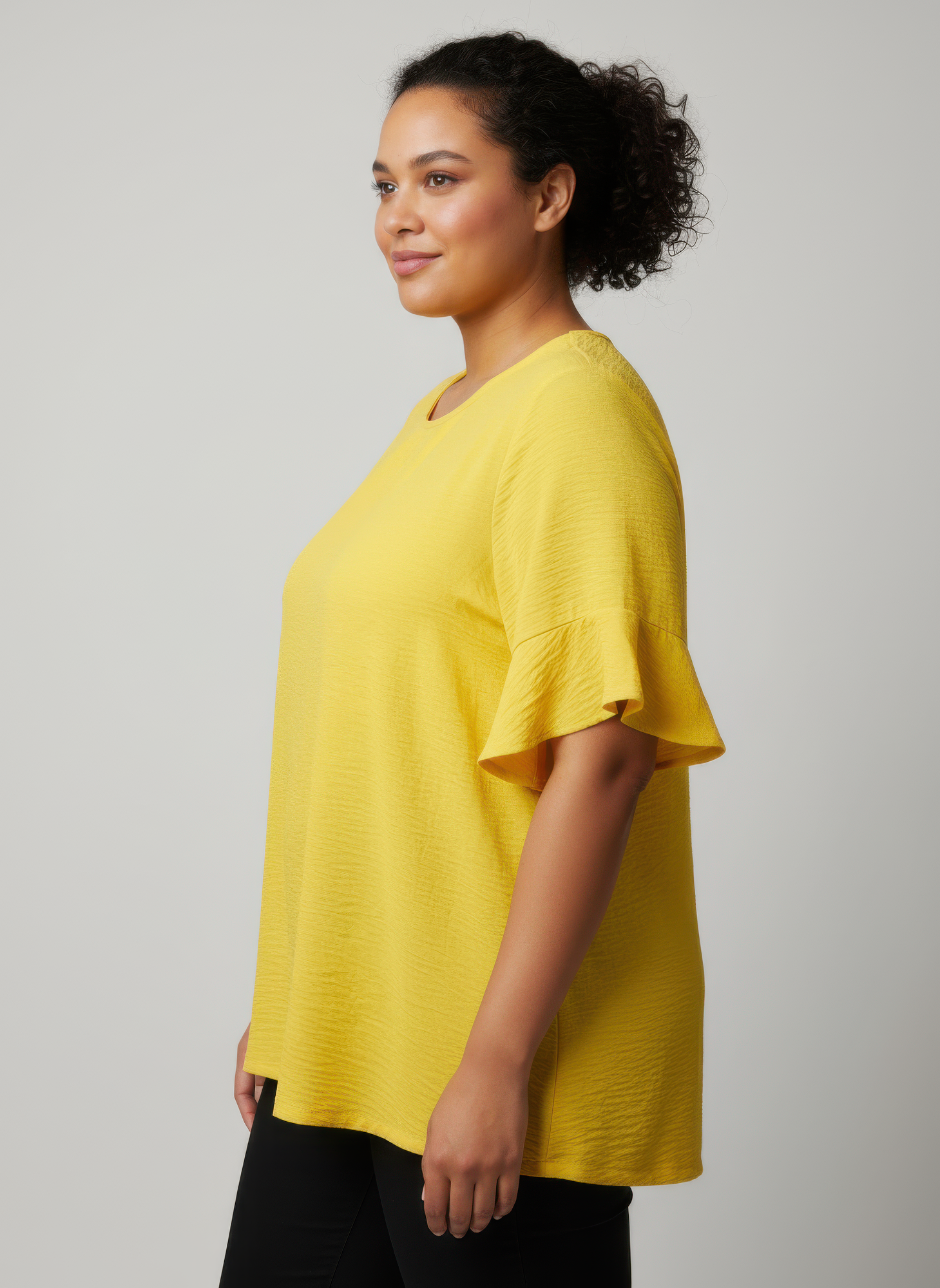 Textured Ruffle Sleeve Short Sleeve Top, photo 2