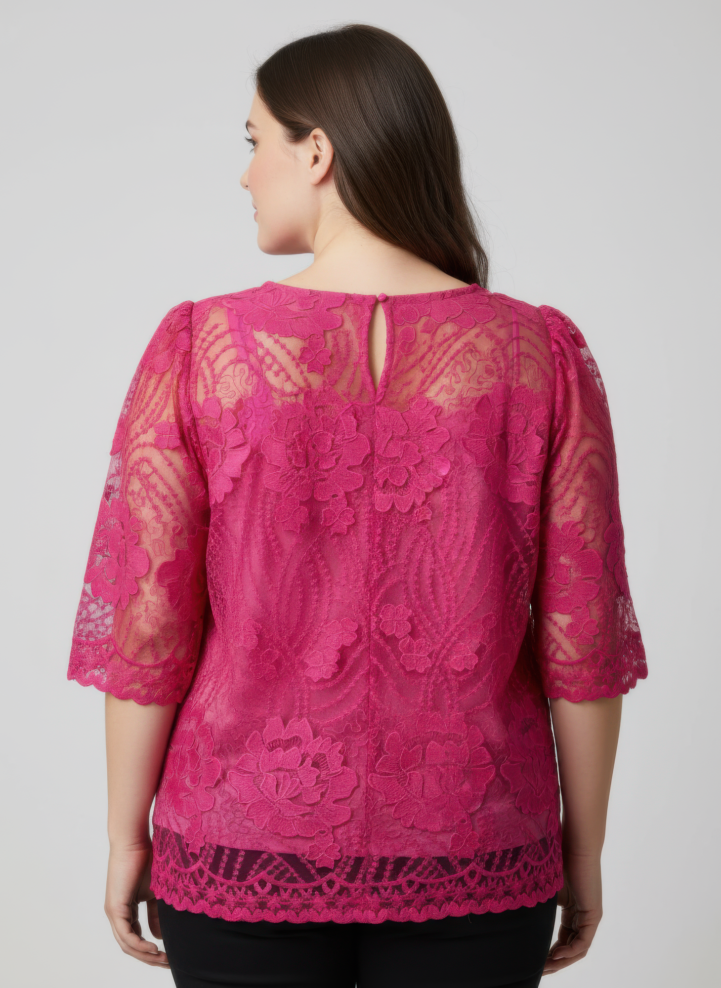 Elegant Floral Lace Sleeve Blouse, photo 3
